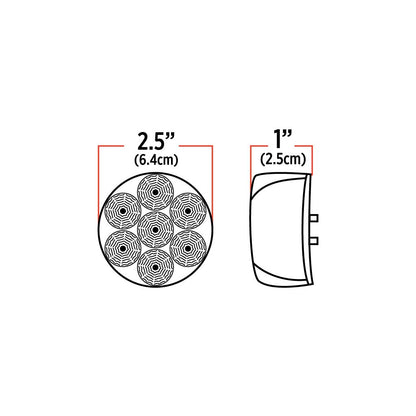 2.5″ Red Marker to Purple Auxiliary Round LED Light – 7 Diodes
