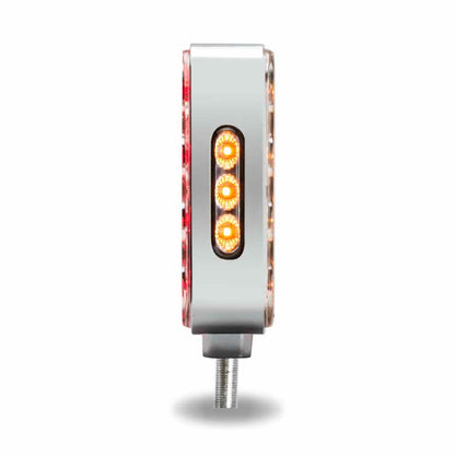 Amber/Red Turn & Marker Square Reflector Double Face LED Light – Double Post | 38 Diodes | Amber/Red Lens