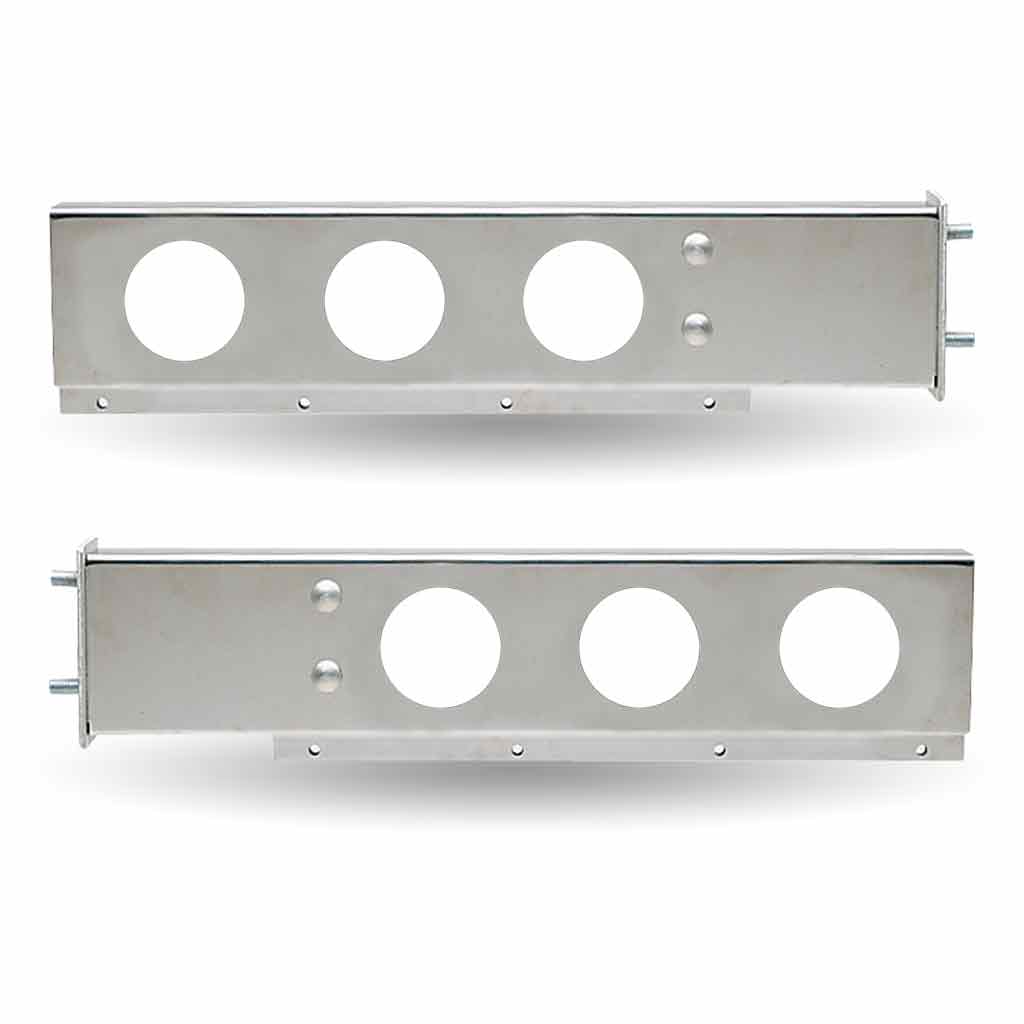30″ LED Mud Flap Hangers – 3 3/4″ Bolt Spacing | 6 x 4″ Holes | Stainless Steel