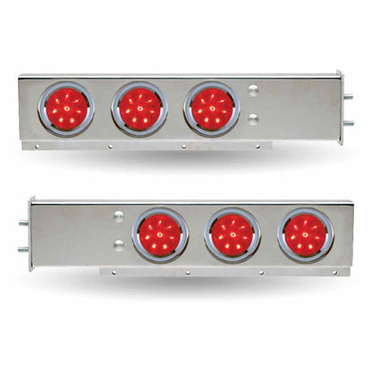 30″ LED Mud Flap Hangers – 2 1/2″ Bolt Spacing | 4″ LEDs| Stainless Steel