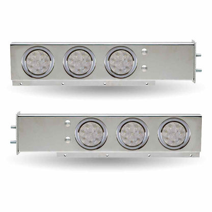 30″ LED Mud Flap Hangers – 2 1/2″ Bolt Spacing | 4″ LEDs| Stainless Steel