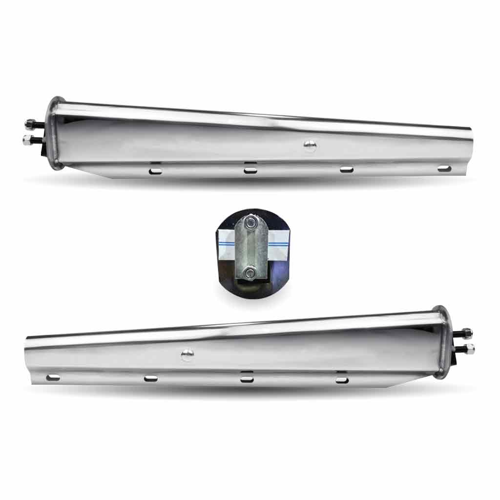 30″ Mud Flap Hangers – 1 1/8″ Bolt Spacing | Stainless Steel