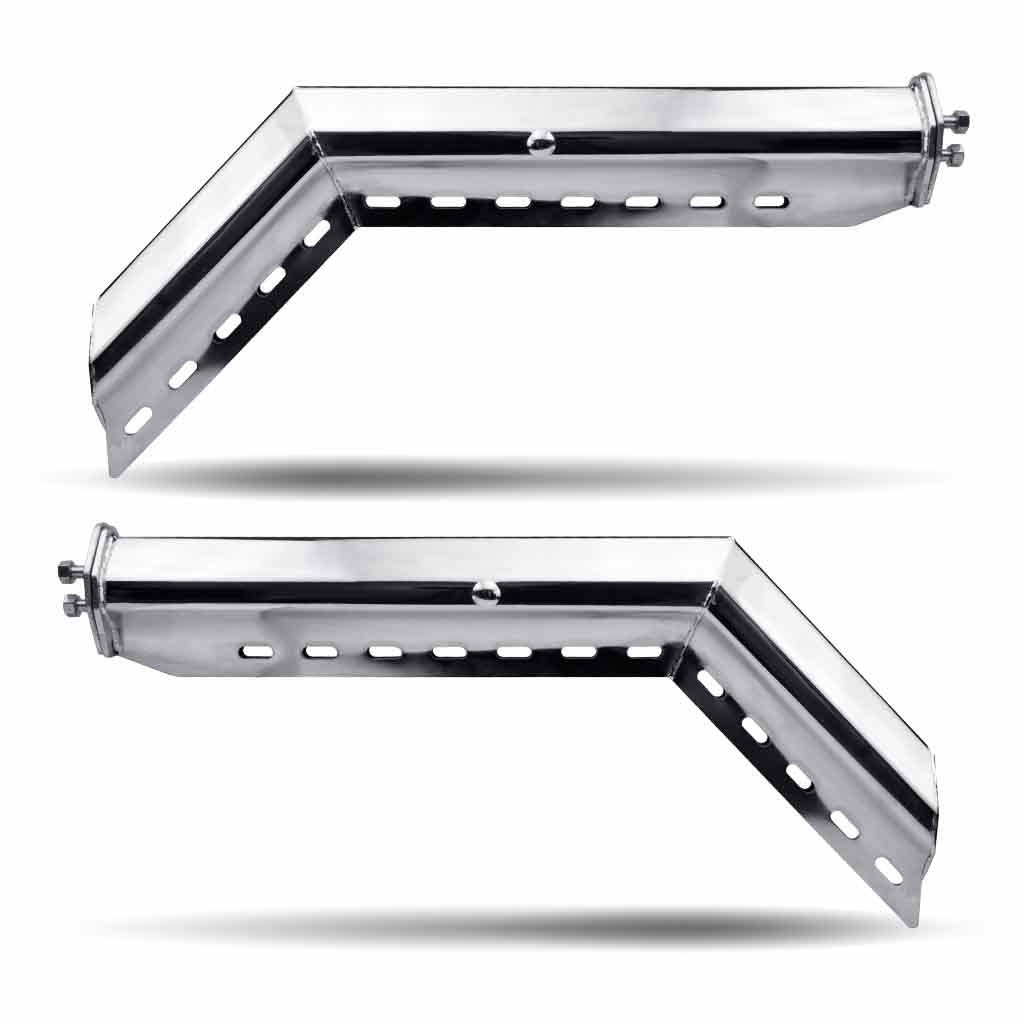 45 Degree Angled 30″ Mud Flap Hangers – 1 1/8″ Bolt Spacing | Stainless Steel