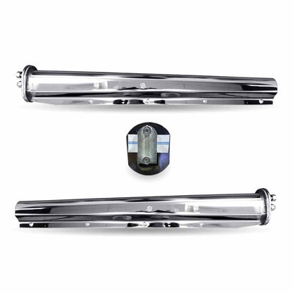 30″ Mud Flap Hangers with Dual Back Plate – 1 1/8″ Bolt Spacing | Stainless Steel