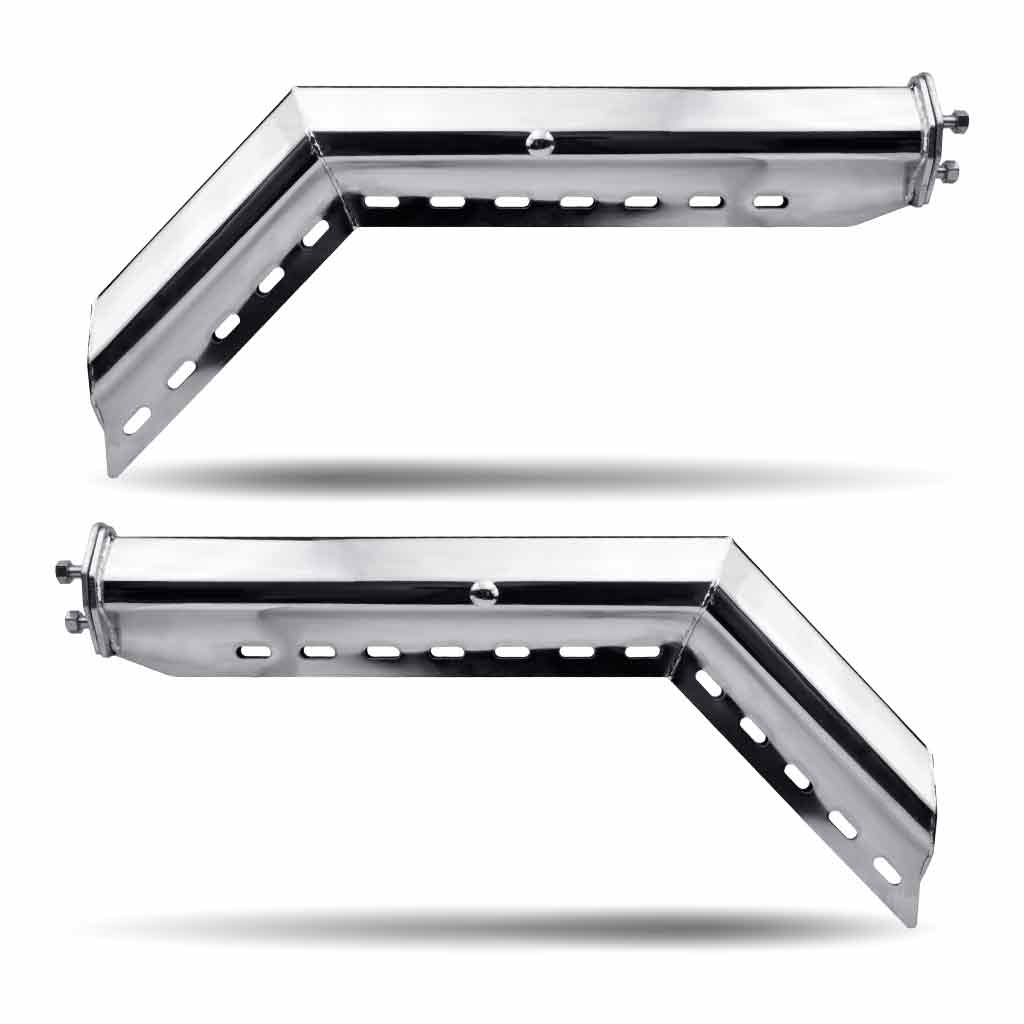 45° Angled 28.5″ Mud Flap Hangers – 2 1/2″ Bolt Spacing | Stainless Steel