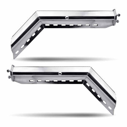 45° Angled 28.5″ Mud Flap Hangers – 2 1/2″ Bolt Spacing | Stainless Steel
