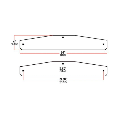 24″ Angled Bottom Mud Flap Weights – Bolted | Stainless Steel