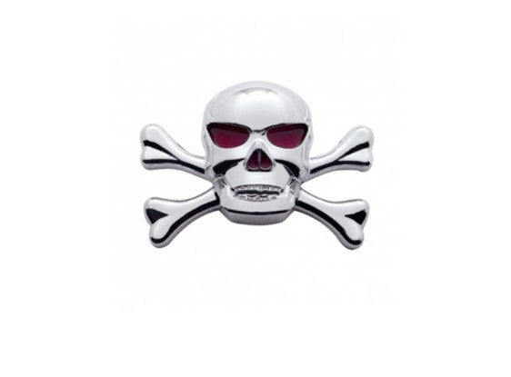 Chrome Skull Accent With Crossbones