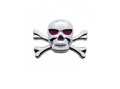 Chrome Skull Accent With Crossbones